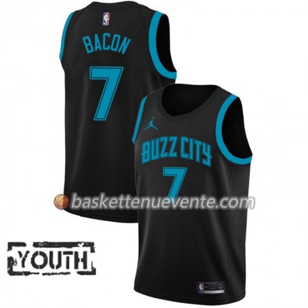 Maillot Basket Charlotte Hornets Dwayne Bacon 7 2018-19 Jordan Brand City Edition Noir Swingman - Enfant